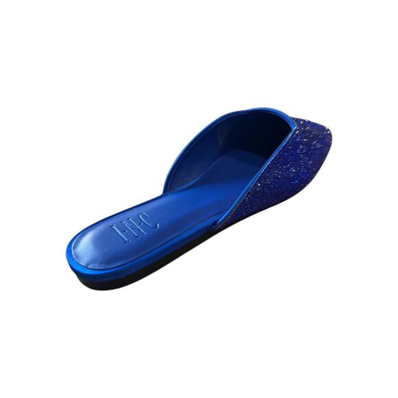 INC Womens Joslyn Crystal Backless Mules Blue 9M - Picture 6 of 7